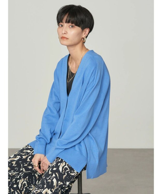AMERICAN HOLIC ＵＶカットミディニットカーディガン Blue
