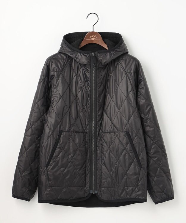 JOSEPH ABBOUD MOUNTAIN 【リバーシブル/イージーケア/中綿/ウォッシャブル】ツィーディーフリース ブルゾン ブラック系