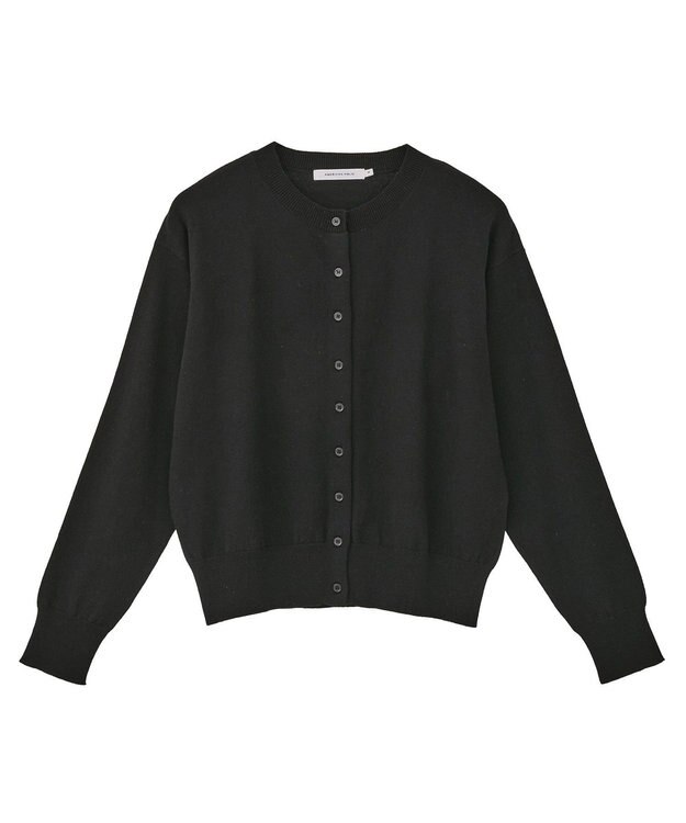 AMERICAN HOLIC コットンブレンドクルーネックカーディガン Black