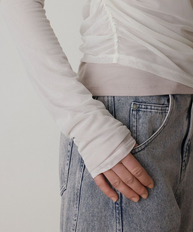 GRACE CONTINENTAL レイヤードカットトップ ホワイト