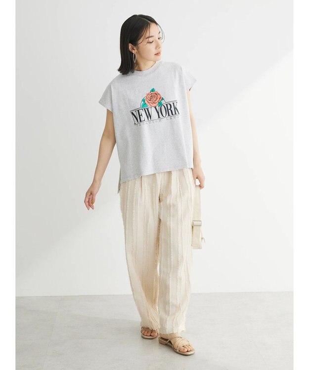 Green Parks ■別注ＲＵＳＳＥＬＬ　ＡＴＨＬＥＴＩＣ　ワイドフレンチＴ Gray Mixture