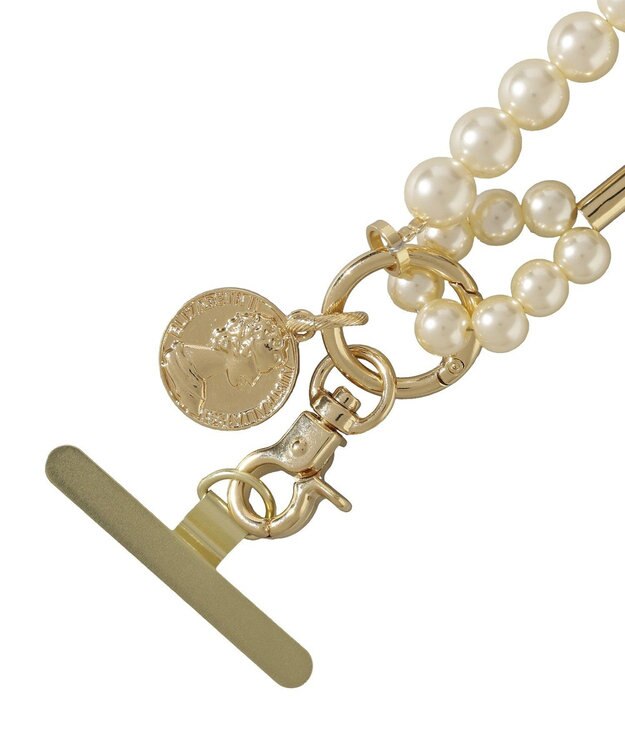 earth music&ecology マルチパールストラップ Gold