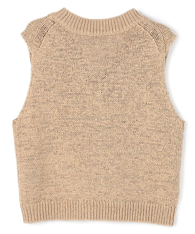 UNFILO テープヤーンニット ベスト キャメル