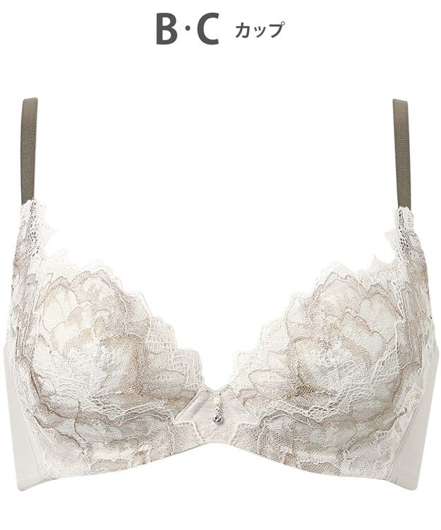 WACOAL 【ハグするブラ】 ブラジャー 体温を感知してカラダになじむ 谷間メイク 脇高設計 レディース BXB418 /ワコール アイボリー