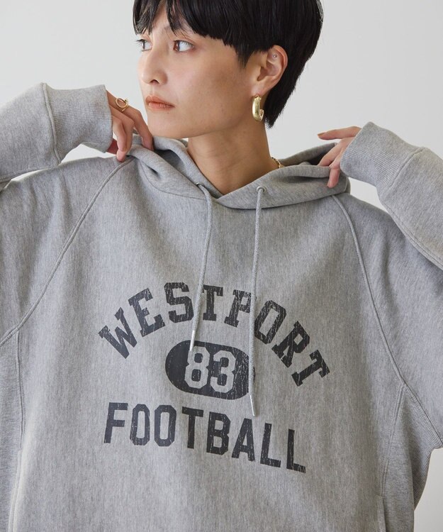 AMERICAN HOLIC ＦＯＯＴＢＡＬＬ　フーディーＢＩＧスウェット Light Gray Mixture