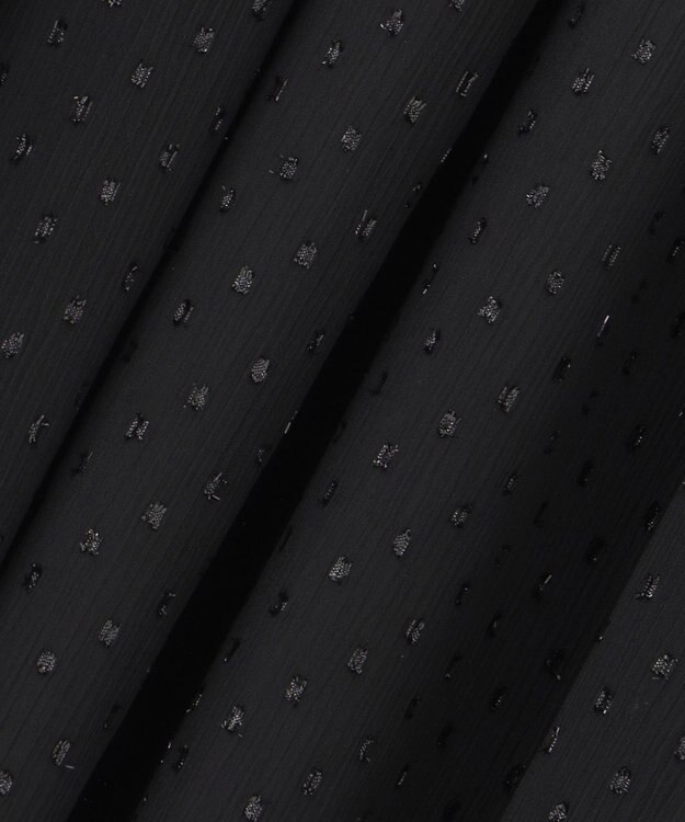 23区 【APPLAUDIR】ドットシアークレープ ドレス ブラック系