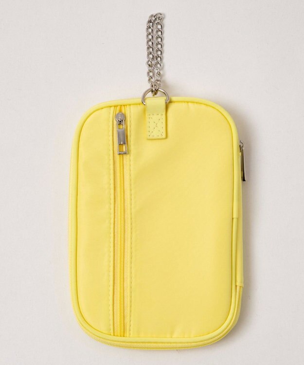 WEGO ソフトタッチアクリルスタンドポーチ イエロー