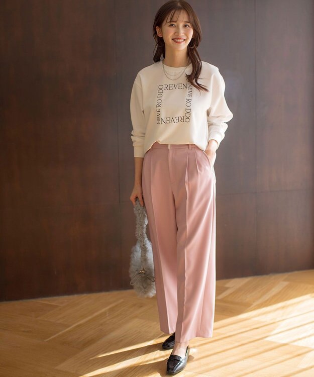 ANY SIS S 【洗える】褒めらレディ ワイドパンツ ピンク