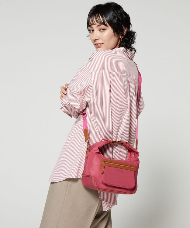 LA BAGAGERIE ループ2WAYショルダーバッグ　SSサイズ ピンク