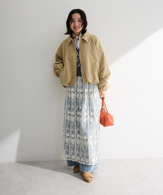 Green Parks 衿付きバルーンブルゾン Beige