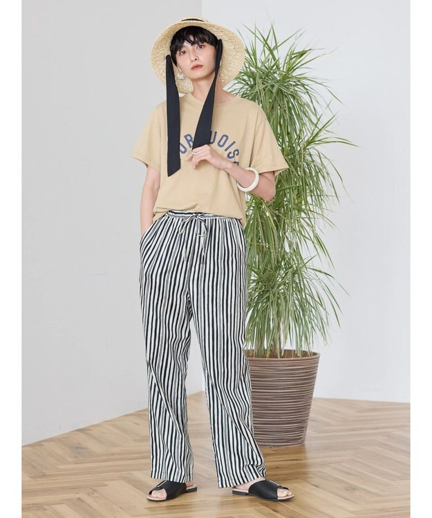 AMERICAN HOLIC ＴＵＲＱＵＯＩＳＥロゴカットプルオーバー Light Beige