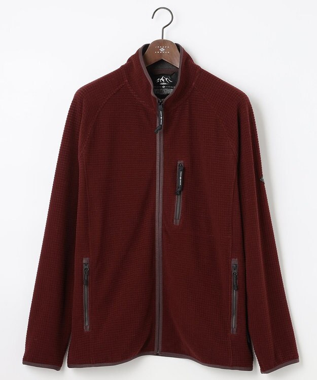 JOSEPH ABBOUD MOUNTAIN 【UNISEX】ポーラテックブロックフリース ワイン系
