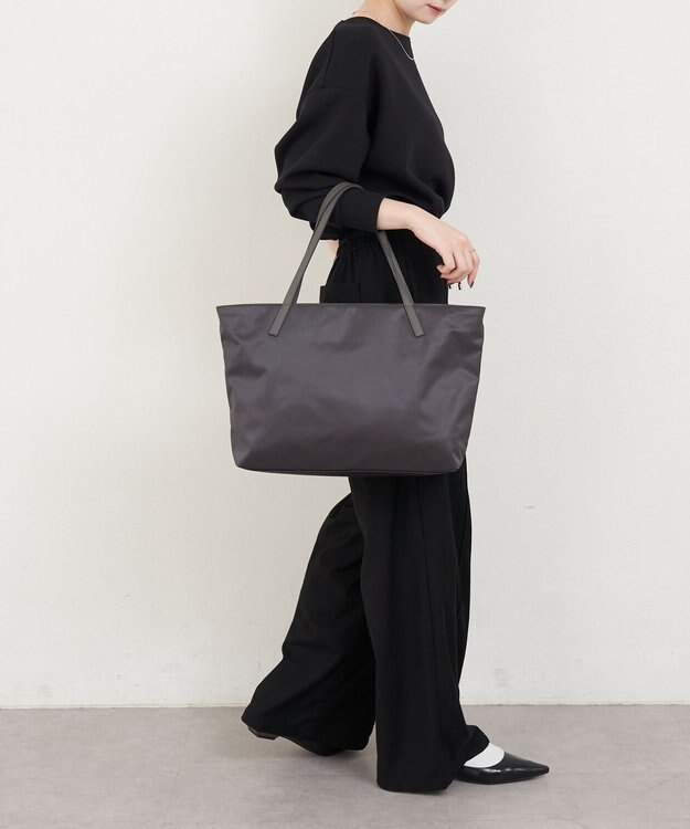 russet 《ファスナーポケット付きショルダーベルト》2wayトートバッグ(SF-266) Charcoal