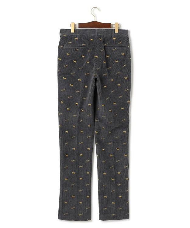 J.PRESS MEN エンブロイダリーストレッチコーデュロイパンツ グレー系