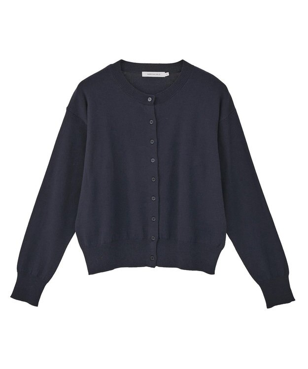 AMERICAN HOLIC コットンブレンドクルーネックカーディガン Dark Navy
