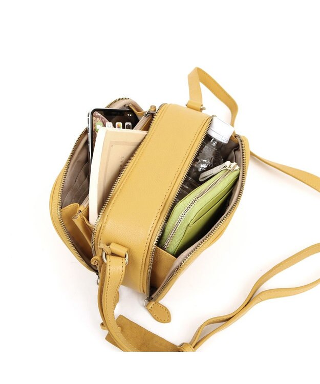 UNBILLION アトランタ ATLANTA / 牛革BOX型ウォレットショルダー イエロー