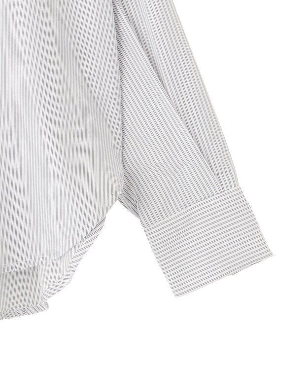 AMERICAN HOLIC 【イージーケア】ストライプVネックシャツ Off White