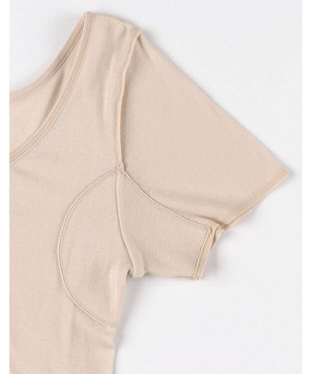 Wing インナー 綿100％ 【綿100％ ひびきにくいタイプ】 3分袖 半袖 春 夏 EL1376 ウイング／ワコール ベージュ