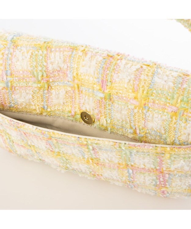 UNBILLION カシュカシュ cachecache / ツイード2wayハンドルフラップショルダー アイボリー