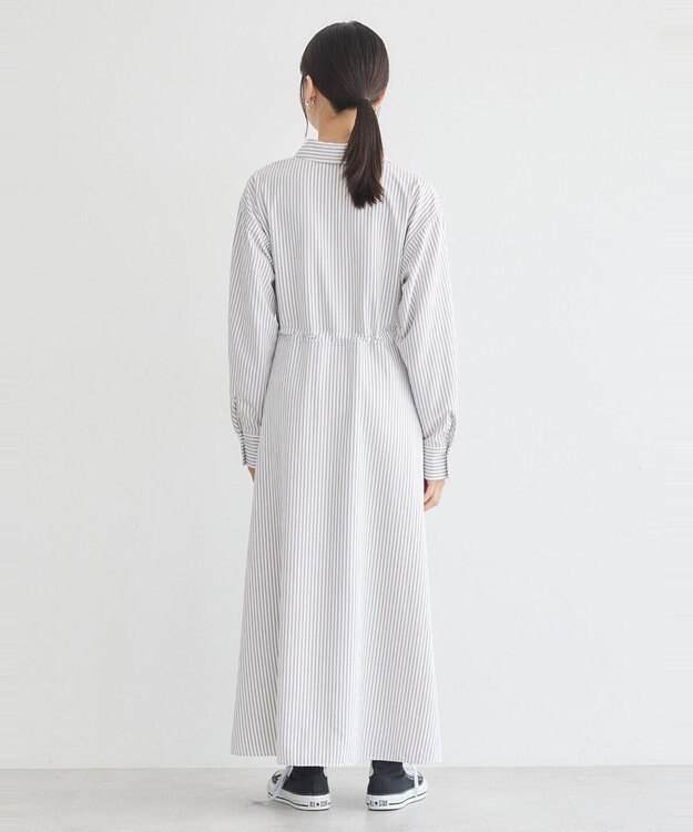 earth music&ecology ドロストシャツワンピース Stripe