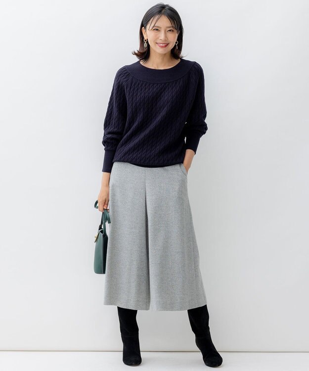 23区 アウトシームポシェット ダークグリーン系