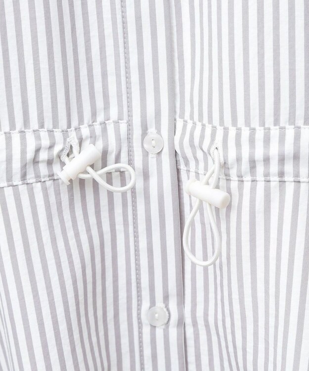 earth music&ecology ドロストシャツワンピース Stripe