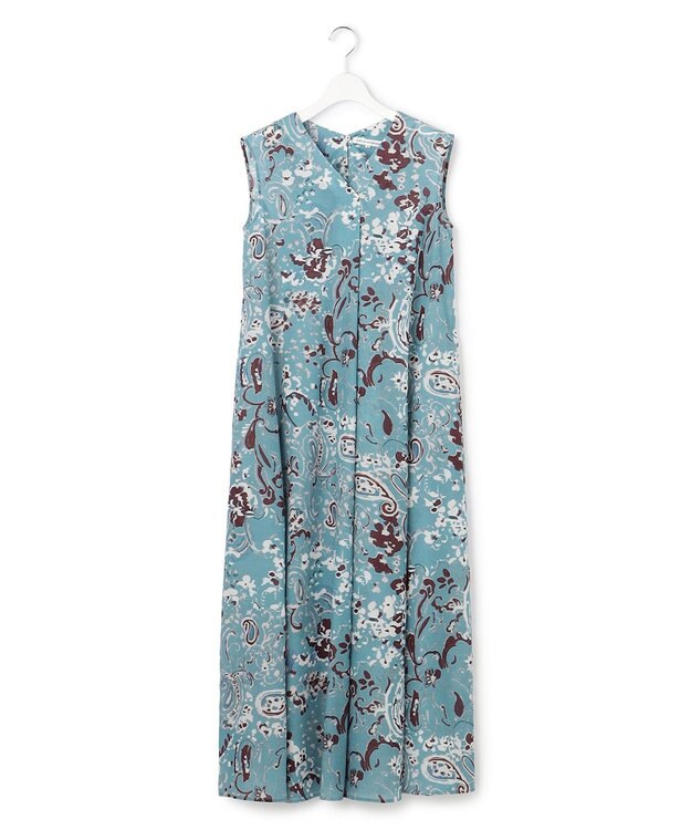 23区 【先行予約】Ericaランダムペイズリープリント ワンピース ブルー系