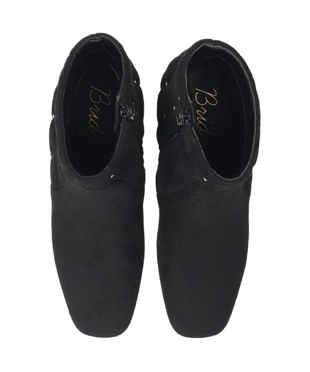 Bridget Birkin 【Bridget Birkin】キルティングストーンショートブーツ ブラックスウェード