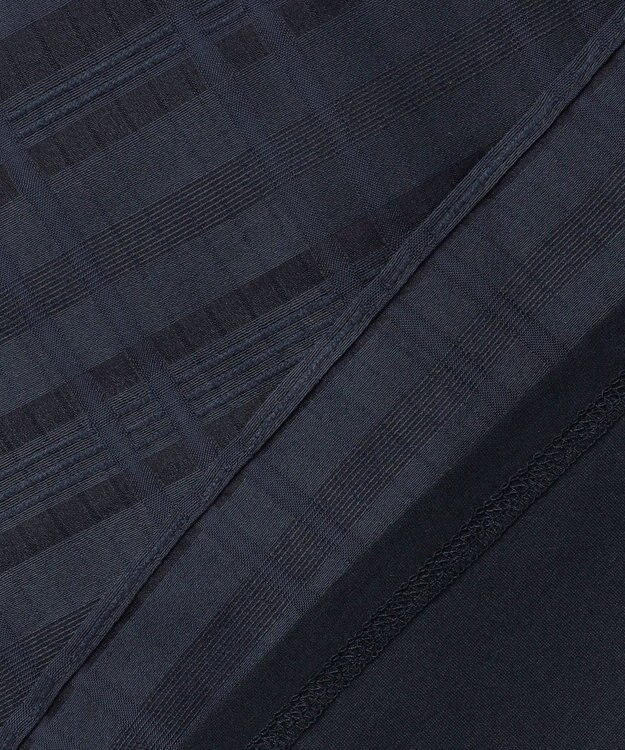 J.PRESS LADIES L シアーチェック カットソー ダルブルー系