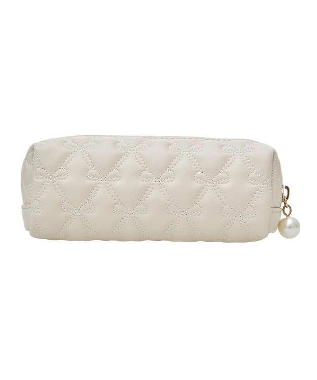 Maison de FLEUR リボンキルティングロングポーチ Black