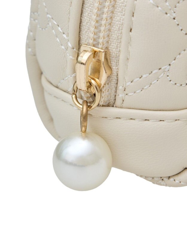 Maison de FLEUR リボンキルティングロングポーチ Black