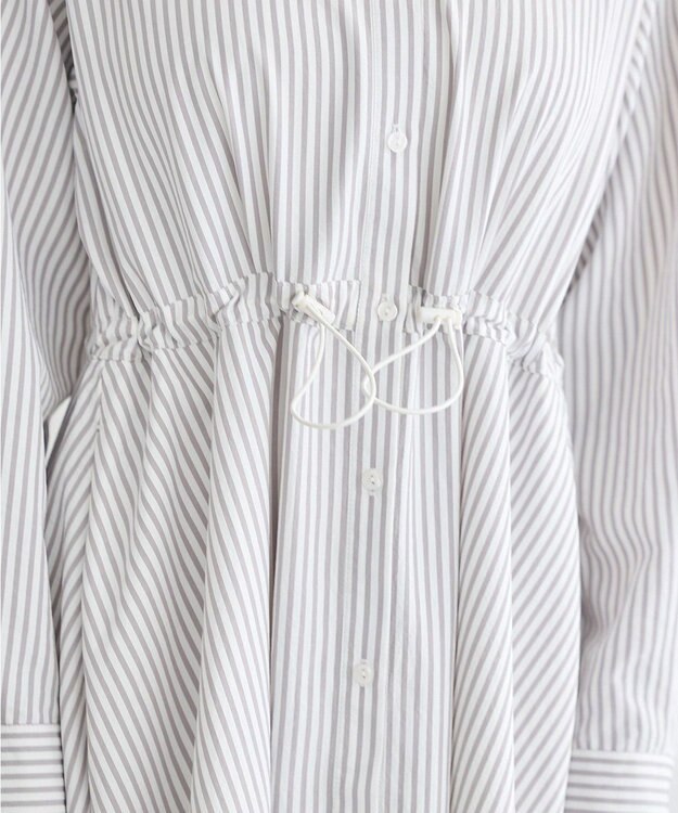 earth music&ecology ドロストシャツワンピース Stripe