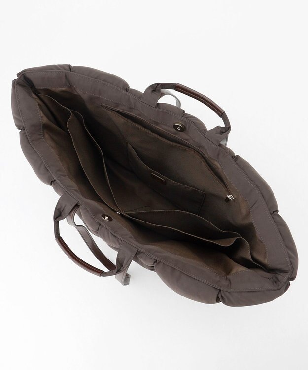 自由区 【SHIHOさん着用】パディングナイロン2ハンドルトート バッグ ブラウン