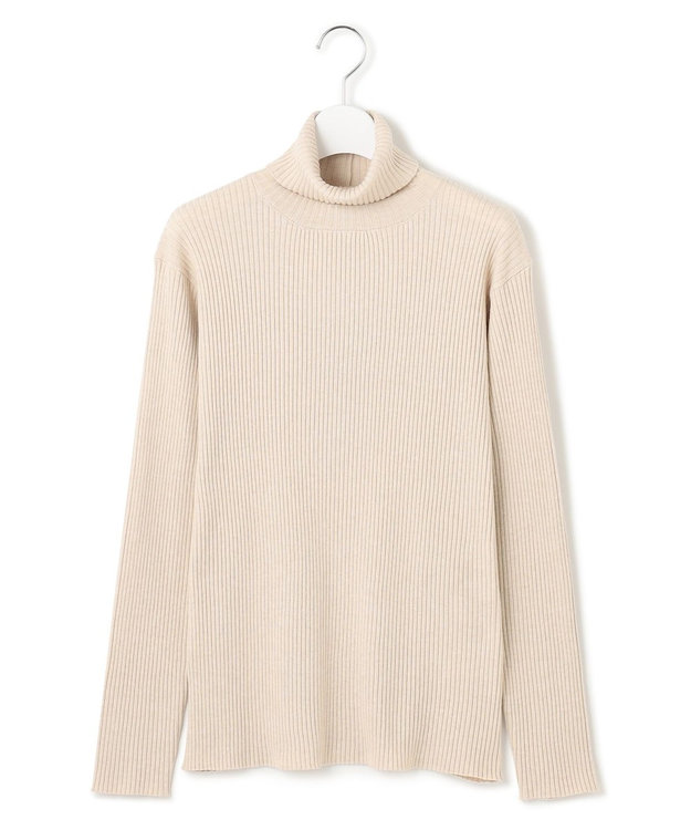 J.PRESS YORK STREET 【WOMEN】ANTI PILLING WOOL リブタートルニット アイボリー系