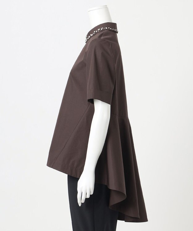 23区 L 【R(アール)】THOMAS MASON ビジュ―カラー シャツ ブラウン系