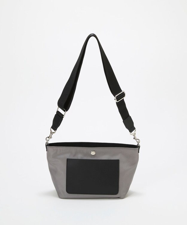 TOPKAPI 【Breath TOPKAPI sis】【WEB限定】ナイロン レザーポケット ミニ ショルダーバッグ 軽量 / CALM カーム　 グレー