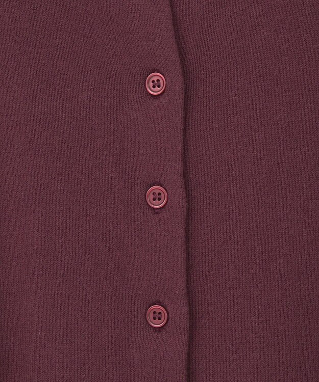 AMERICAN HOLIC コットンブレンドクルーネックカーディガン Bordeaux