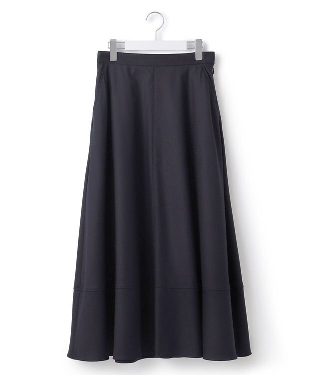 23区 【セットアップ対応】TWサキソニー フレア スカート ネイビー系