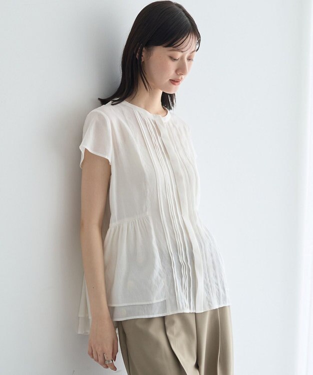YECCA VECCA ペプラムシアーブラウス White