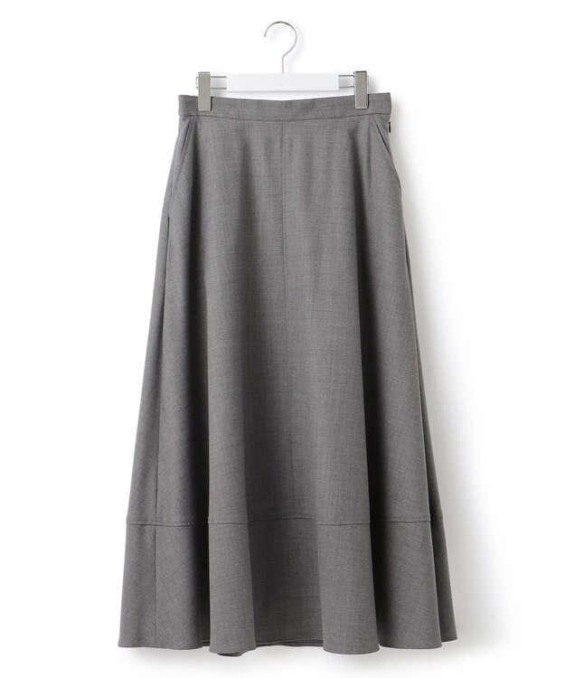 23区 【セットアップ対応】TWサキソニー フレア スカート ネイビー系