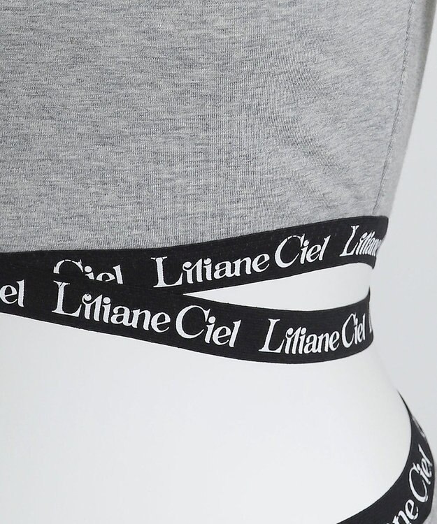 WEGO 【ハーフトップ＆ショーツセット】Liliane　Ciel　クロスロゴ グレー