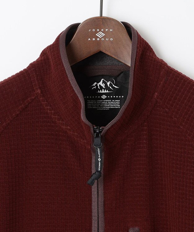 JOSEPH ABBOUD MOUNTAIN 【UNISEX】ポーラテックブロックフリース ワイン系