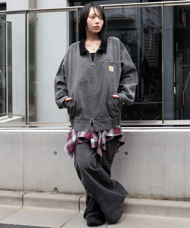 WEGO ワーカーズWジップブルゾン ブラック中濃色