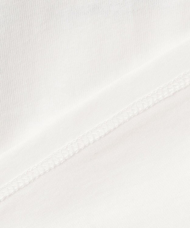 Feroux 【洗える】リボン刺繍 Tシャツ ホワイト系