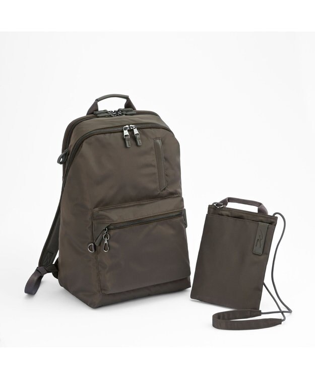 ACE BAGS & LUGGAGE W&.Day/Night ポッケス ハグリュック A4サイズ 14.0インチPC収納 20212 ダブルアンドデイナイト アッシュブラウン