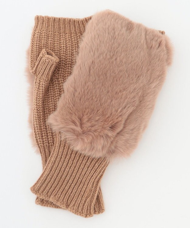 BEIGE， ALPO / ラビットファーグローブ Camel