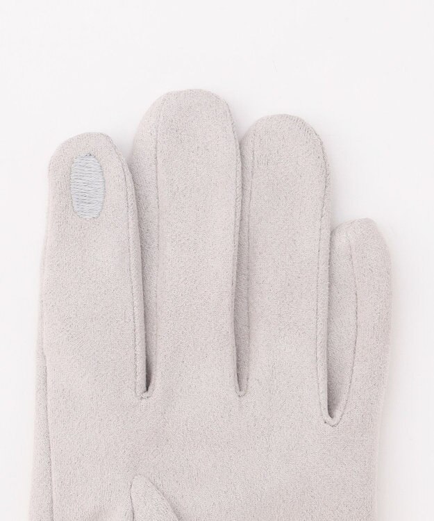 ANY SIS シャインストーン グローブ ライトグレー