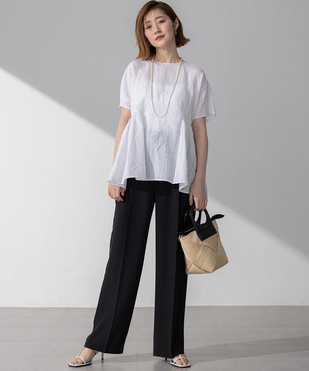 23区 【Oggi6月号掲載】ガラスパール ネックレス アイボリー系