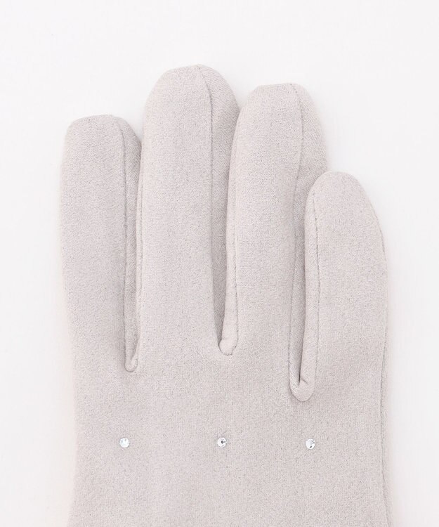 ANY SIS シャインストーン グローブ ライトグレー