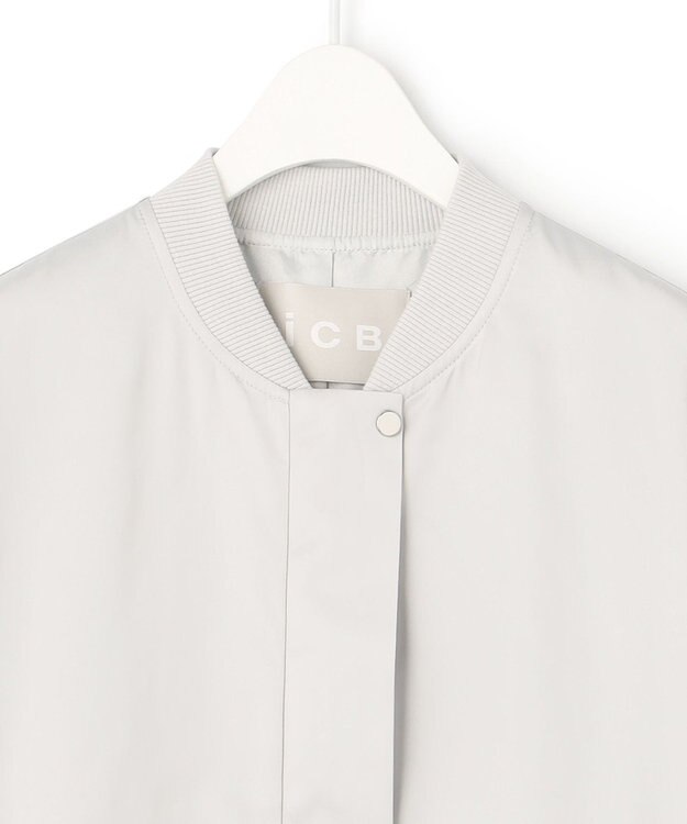 ICB L 【洗える】ライトマットサテン MA－1ジャケット トープ系